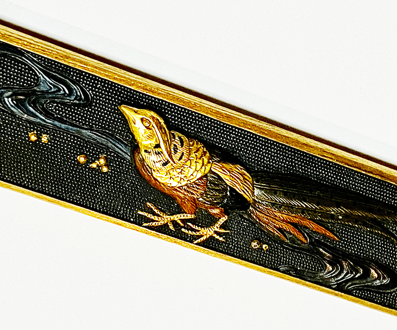 海】江戸明治期 牛形 手彫 目貫 金具 金目 銅製鍍金 骨董品 SALE