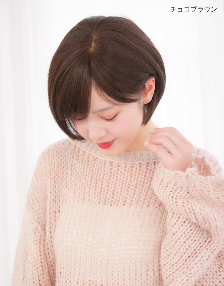 天使のマニッシュショート人毛MIX フルウィッグ｜リネアストリア