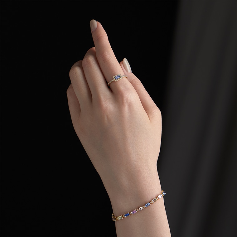 AI007]K18サファイア/ダイヤモンド/リング(ゴールド): Hyacca | IMAYO