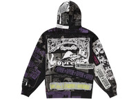 Supreme Supreme Collage Zip Up Hooded Sweatshirt Black | REVERSIBLE