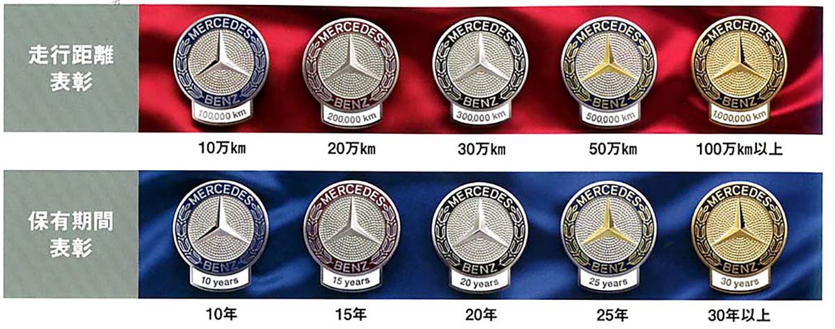 メルセデス・ベンツ 10年・20年バッジセット 10年10万kmがスタート地点！