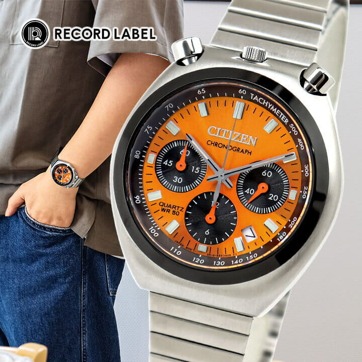 New]CITIZEN collection record label horn Kurono Chronograph quartz