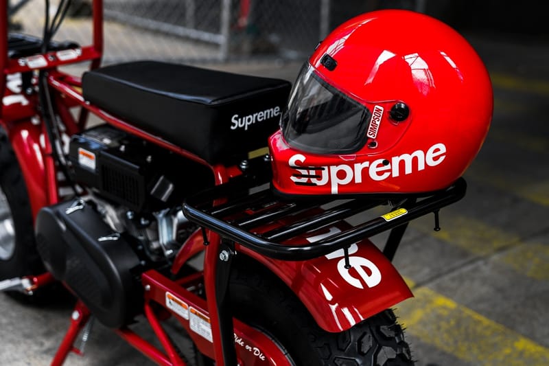 発売前の Supreme x Coleman コラボミニバイクにクローズアップ