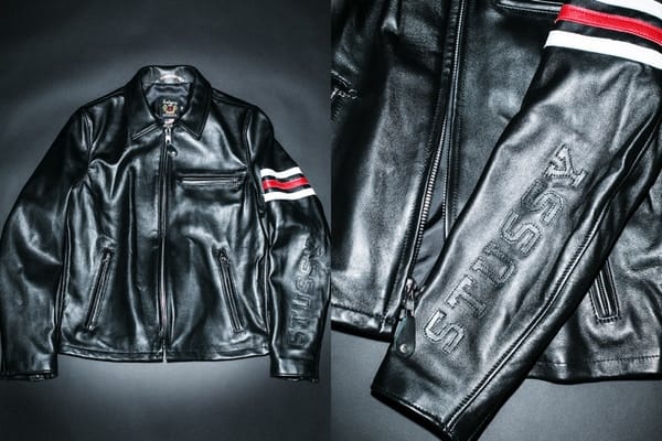 STÜSSY x Schott NYC のオールドアーカイブをサンプルとしたレザー