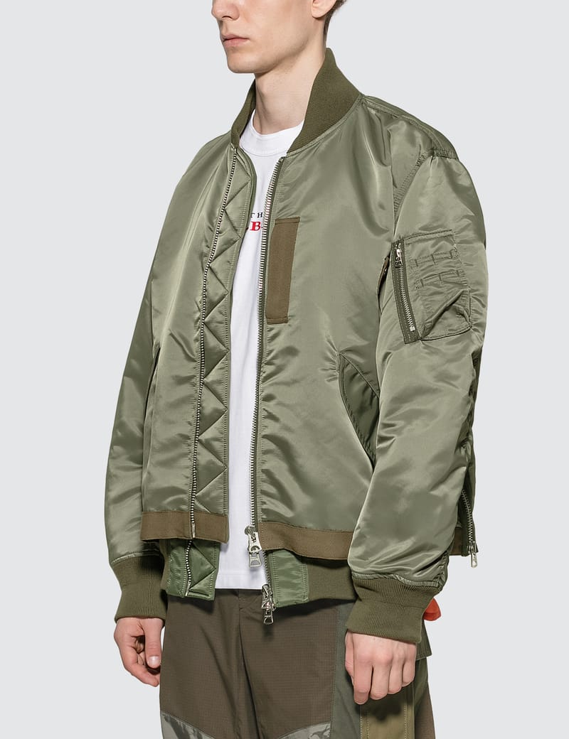 Sacai - Fabric Combo MA-1 Blouson | HBX