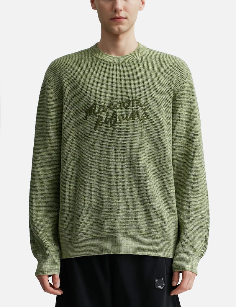 Maison Kitsuné - MAISON KITSUNE HANDWRITING COMFORT SWEATER | HBX