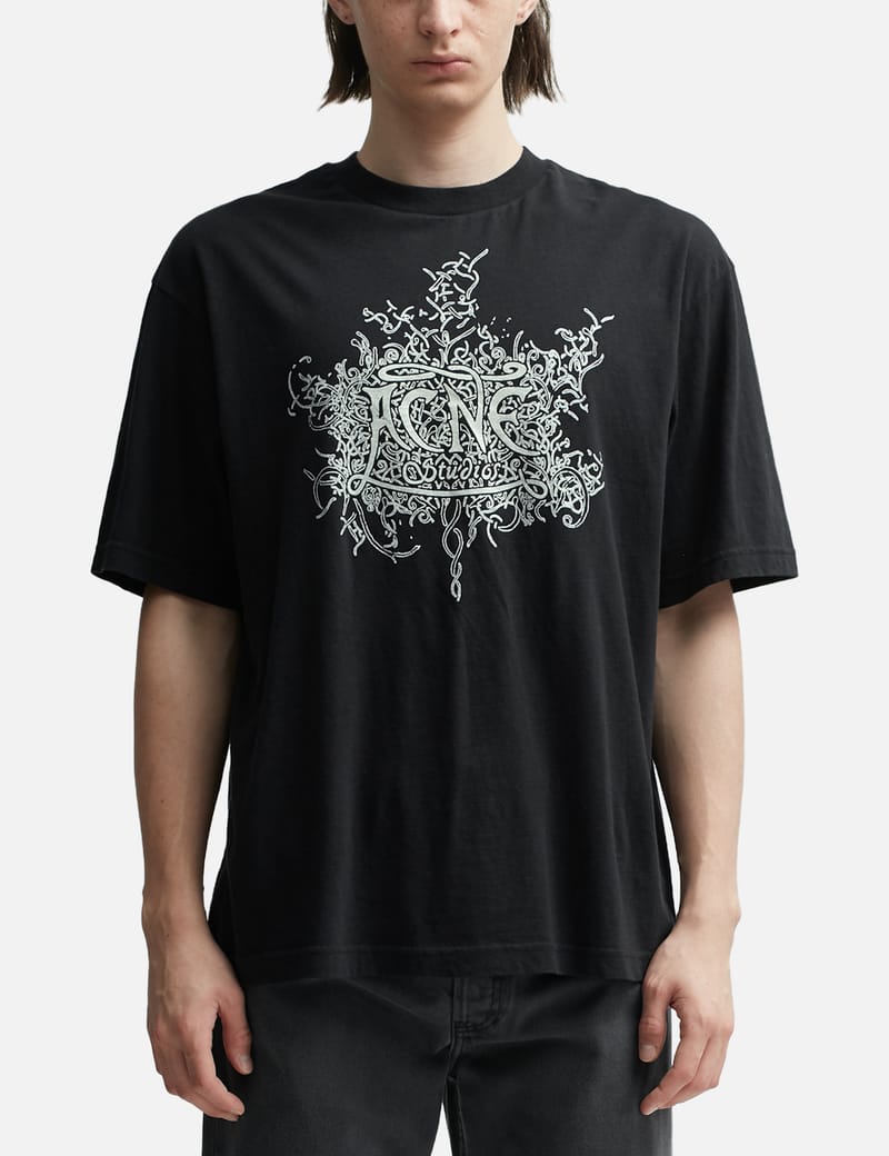 アクネ ストゥディオズ - グロー イン ザ ダーク ロゴTシャツ | HBX