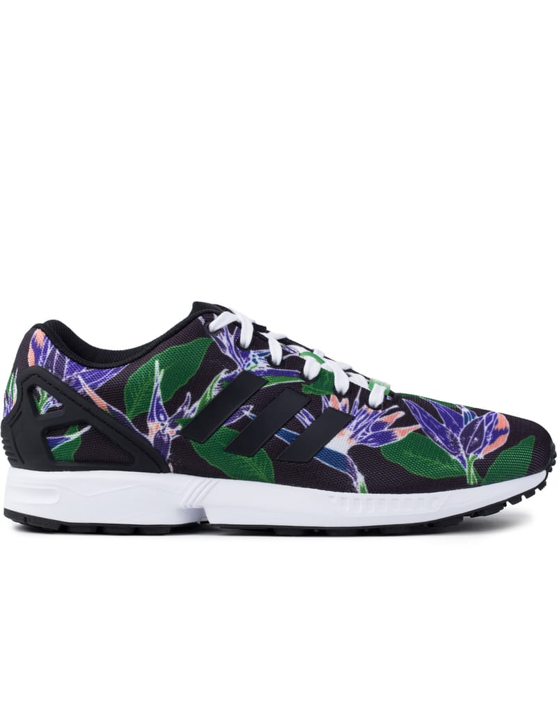 adidas Originals - Black Flower/White B34518 ZX Flux Shoes | HBX