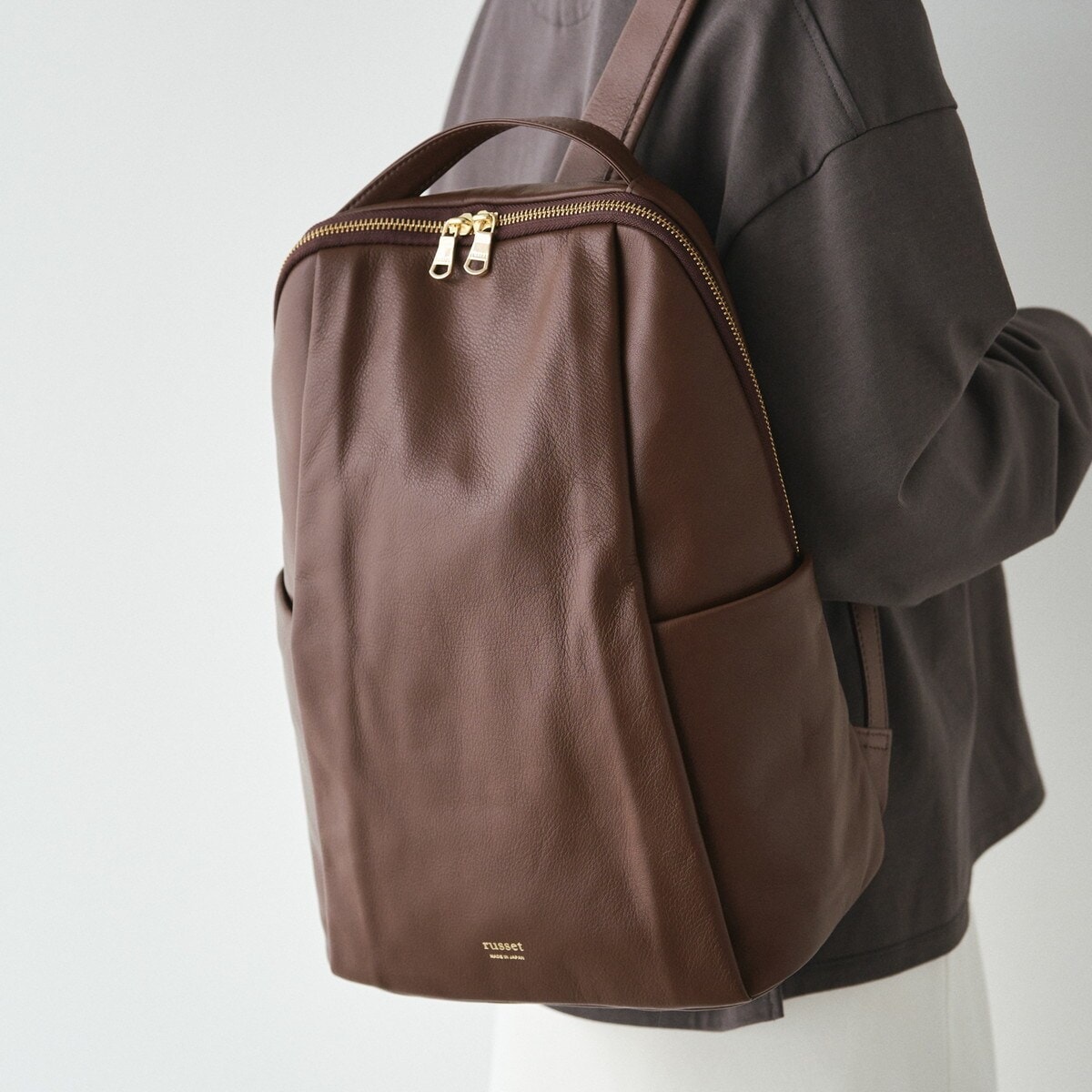 近年モデル◎ 美品◎ ラシット レザー リュックサック A4可 ブラック