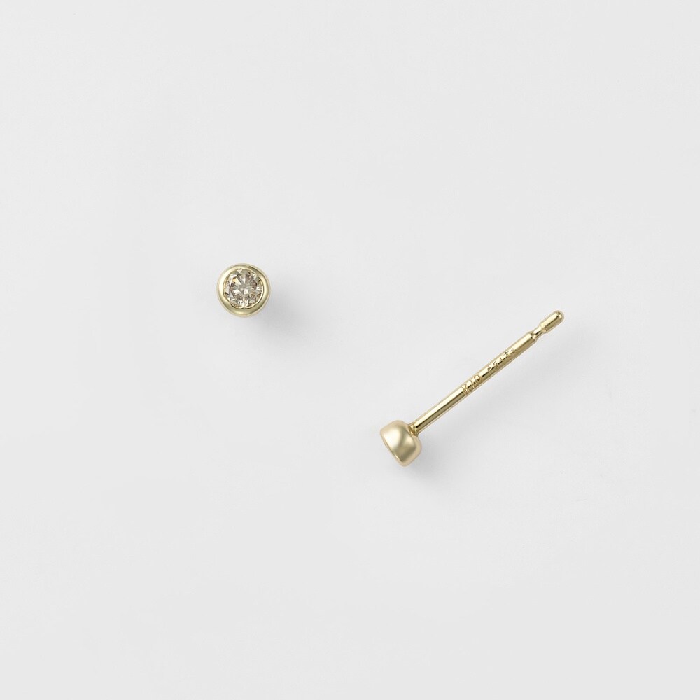 agete】K10 ダイヤモンド ピアス✧*。 K10ダイアモンドピアス（0.02ct