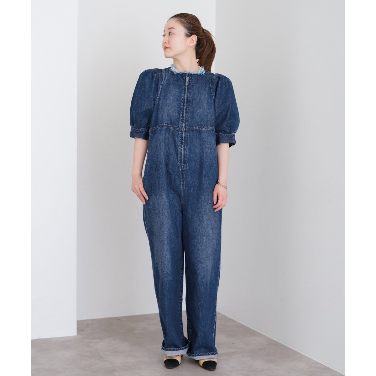 upper hights/アッパーハイツ THE M パフスリーブオールインワン