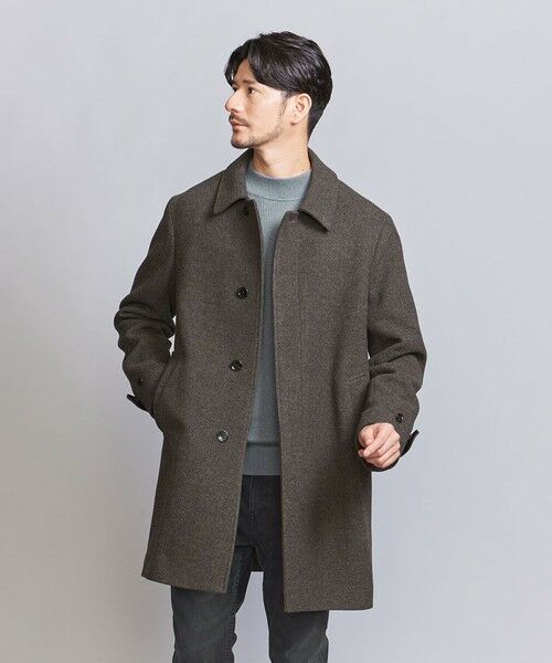 WEB限定 WARDROBE SMART】PE メルトン バルカラーコート （ステン