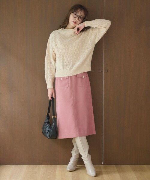 セール】 【洗える】フラップポケット スカート （ミニ・ひざ丈