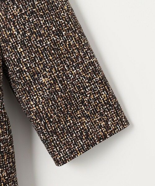 XSサイズ〜/洗える】ストレッチツイードプリント ワンピース （ロング