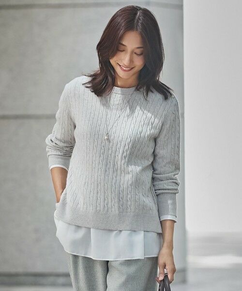 セール】 【洗える】WOOL BLEND AIR クルーネック ニット （ニット