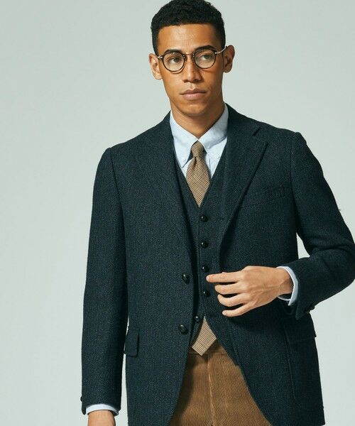 セール】 【J.PRESS BASIC】LAVEROCK TWEED ヘリンボンツイード