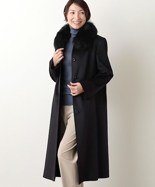 セール】 カシミヤ100％コート （ステンカラーコート）｜MG SABLE