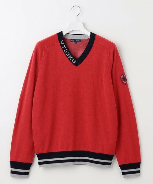 セール】 【MEN】【手洗い可】裏地付き Vネックニット （ニット