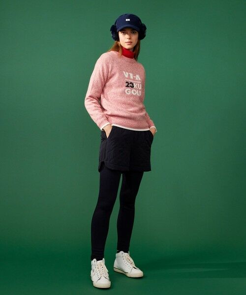 セール】 【WOMEN】【蓄熱裏地付き】ウールブレンド クルーネック