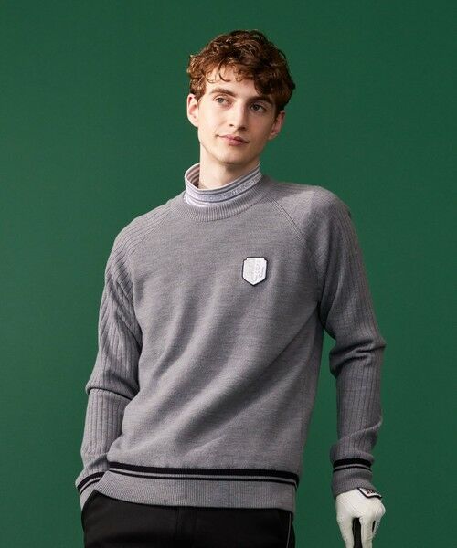 セール】 裏地付きニットで温か【MEN】【蓄熱】ウールブレンド裏付
