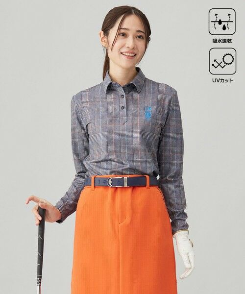 セール】 【WOMEN】チェック長袖ポロシャツ （ポロシャツ）｜23区GOLF