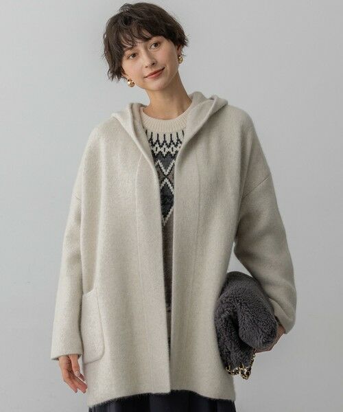 セール】 【洗える】ラクーンブレンドダブルフェイス フーディー