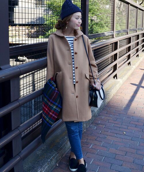 セール】 HAMILTON LAMBSWOOL ウールフードコート （その他アウター