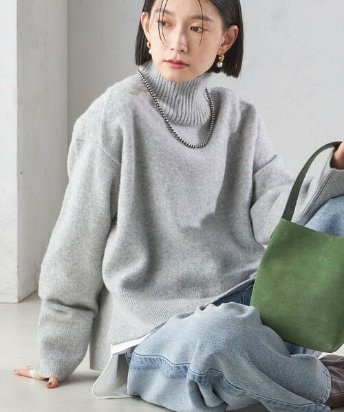 セール】 〈手洗い可能〉7G ウール カシミヤ ハイネック プルオーバー