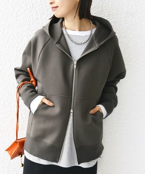 セール】 〈洗濯機可能〉ダンボール フーディー ジップ ブルゾン