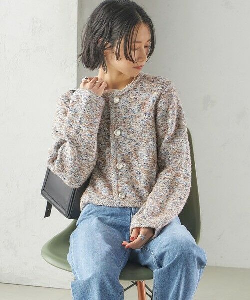 セール】 〈手洗い可能〉ミックス ツイード ショート ジャケット