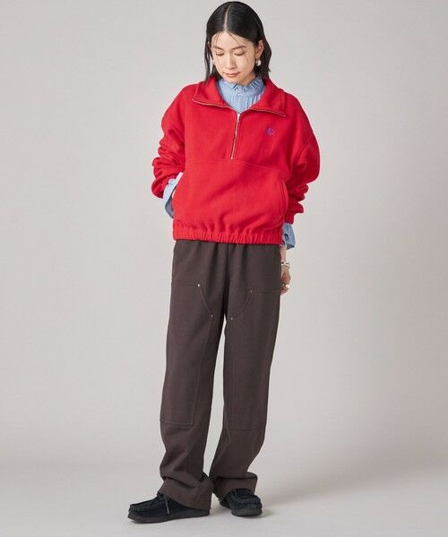 セール】 NINE CASE:〈手洗い可能〉フリース ハーフ ジップ プル