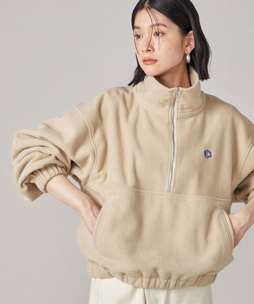 セール】 NINE CASE:〈手洗い可能〉フリース ハーフ ジップ プル
