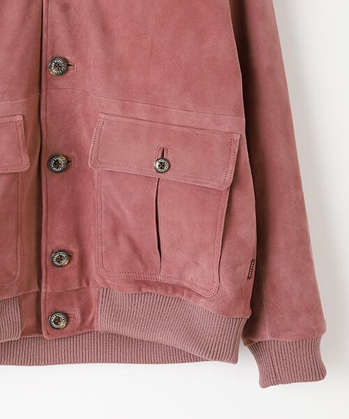 セール】 GOAT SUEDE スタンドカラーレザーブルゾン （レザーブルゾン