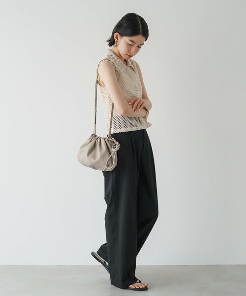 レザー巾着4WAYショルダーバッグ （ショルダーバッグ）｜russet