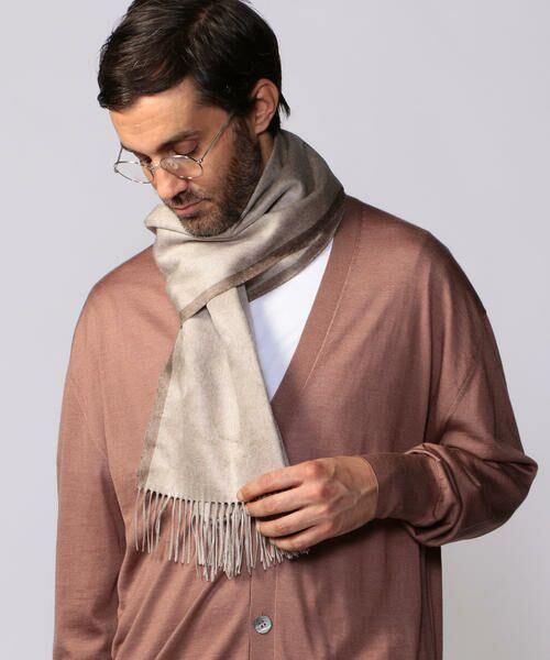 セール】 【別注】AGNONA×TOMORROWLAND シルクダブルフェイス フリンジ