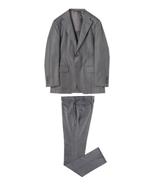 セール】 ウールシルク ピンヘッド シングルブレステッド2Bスーツ