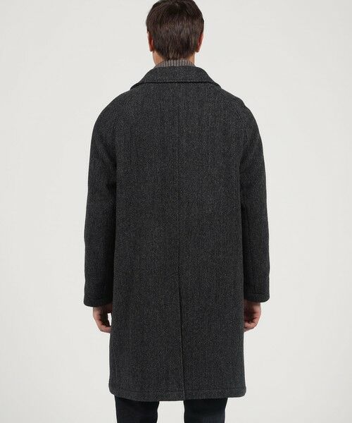 ブリティッシュウールツイード バルカラーコート ZANIERI （ステン