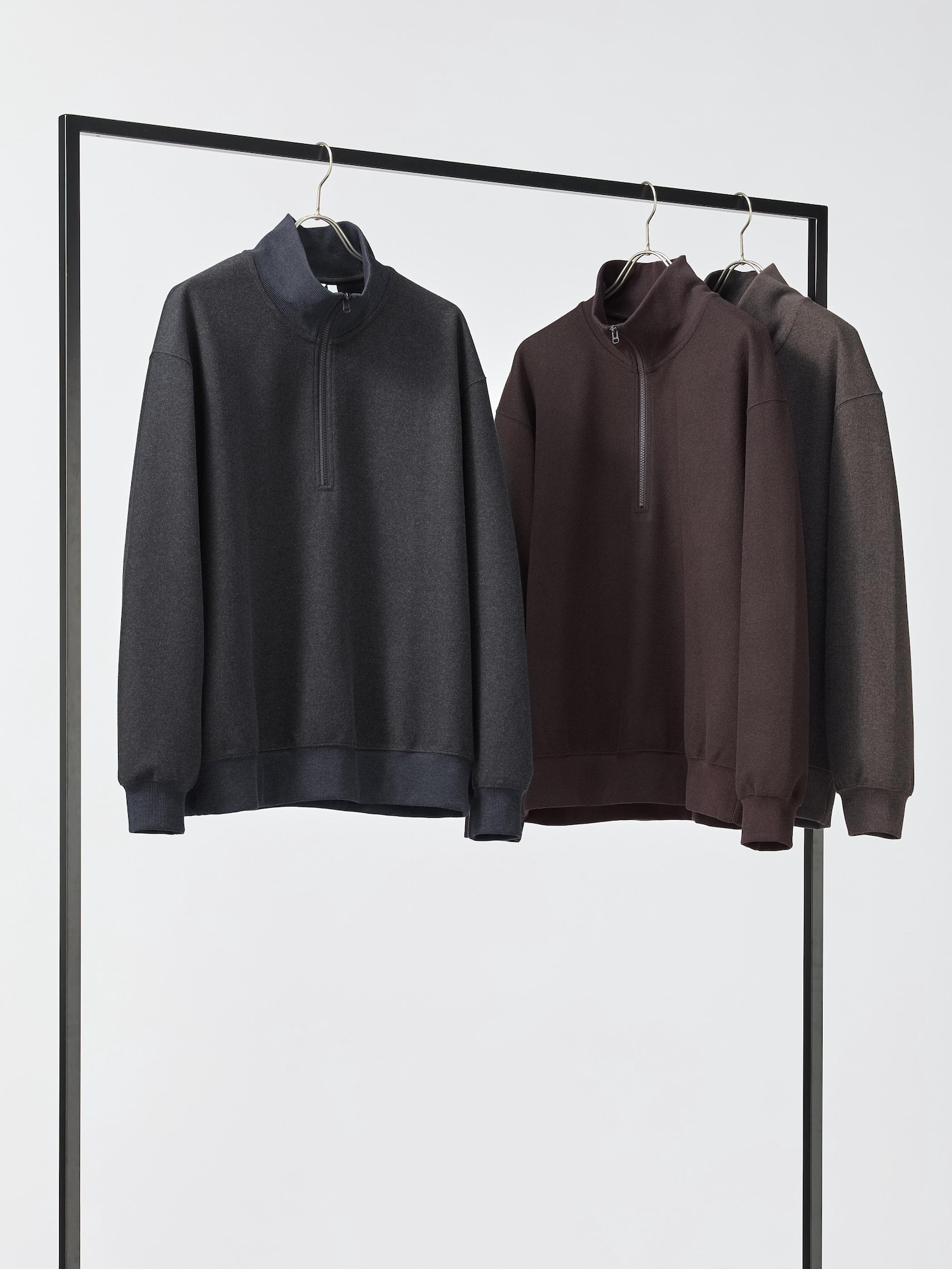 Unisex BRUSHED HALF-ZIP SWEATSHIRT | UNIQLO CA