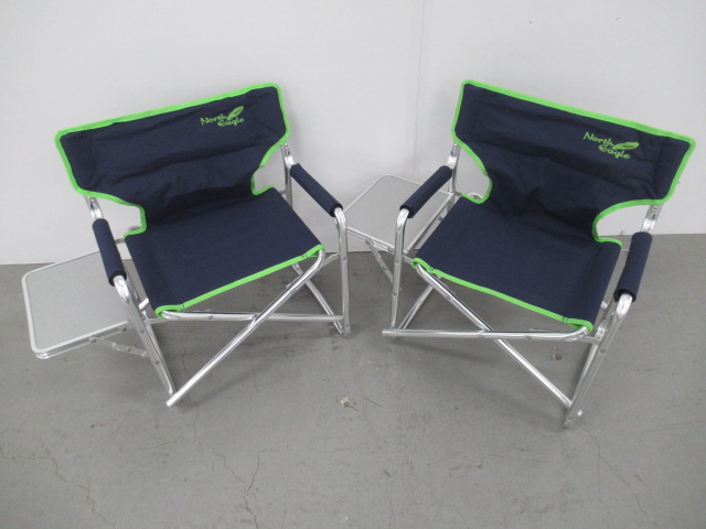 ミニディレクターチェアテーブル付 2脚セット | アウトドア用品