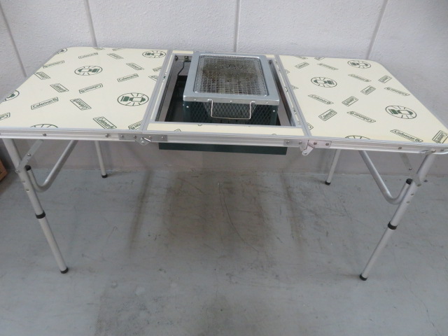 2点】Coleman 170-5540 四折テーブル8 折畳テーブル 中古 Coleman】四折