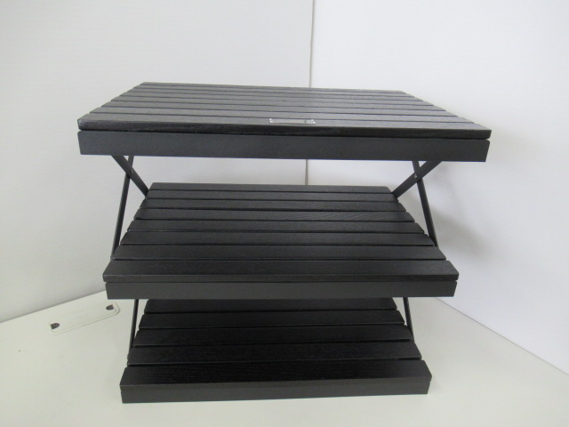 ANOBA BLACK EDITION ウッドラック3段 | アウトドア用品・アウトドア