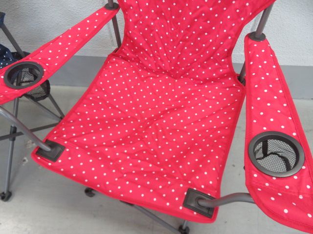 Coleman 折りたたみチェア3脚セット レッド ドット柄 水玉 Coleman