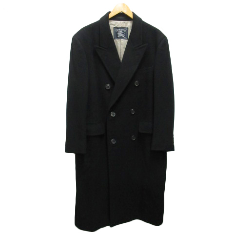 カシミヤ100% BURBERRY バーバリー チェスターコート セミダブル