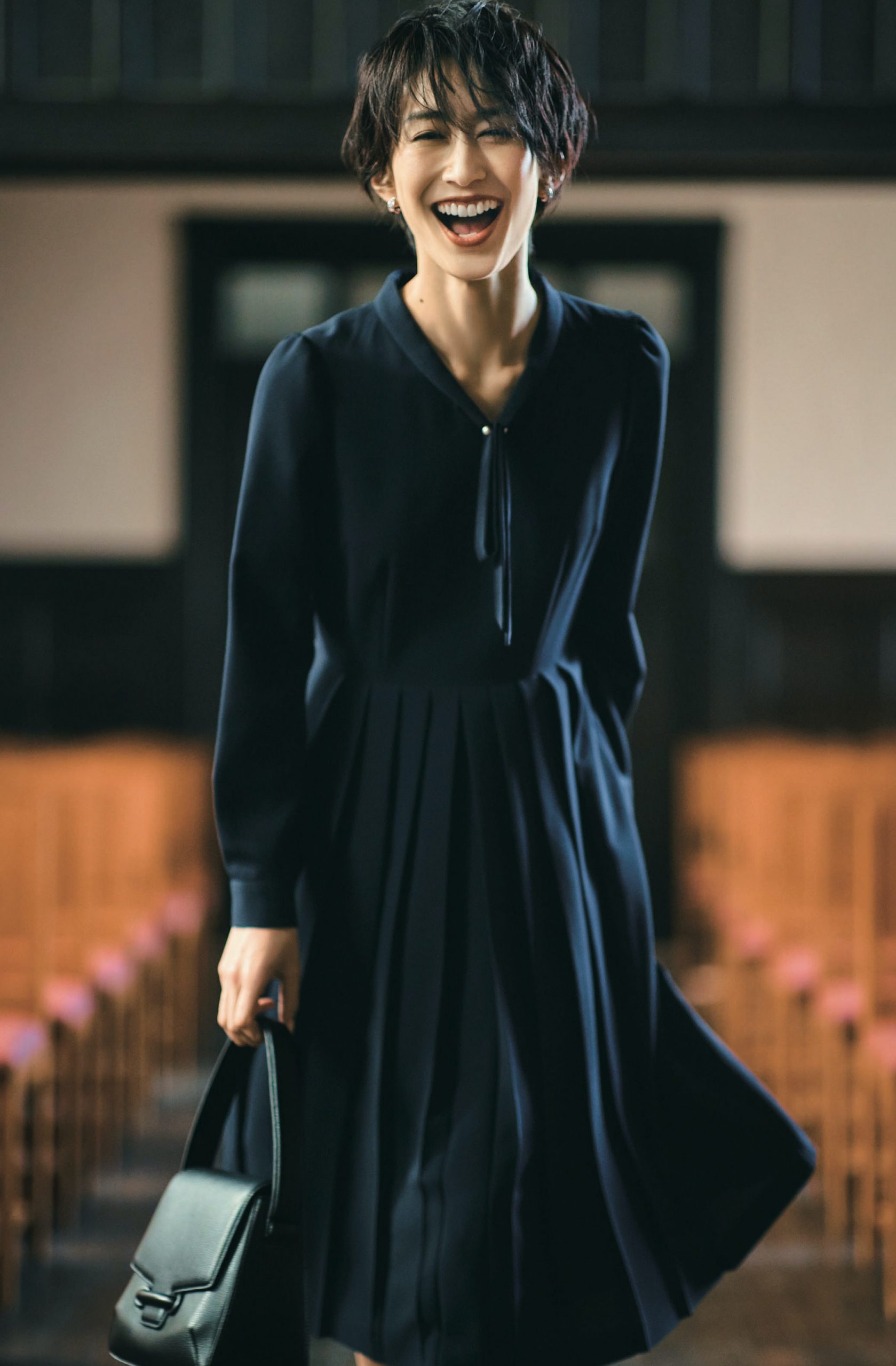 ボウタイ＆プリーツで華やぐ！入園式・入学式に頼れるワンピース【明日