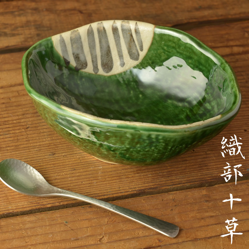 織部十草 15cm変形中鉢[美濃焼] - カフェ食器通販のお店・プチスーベニア