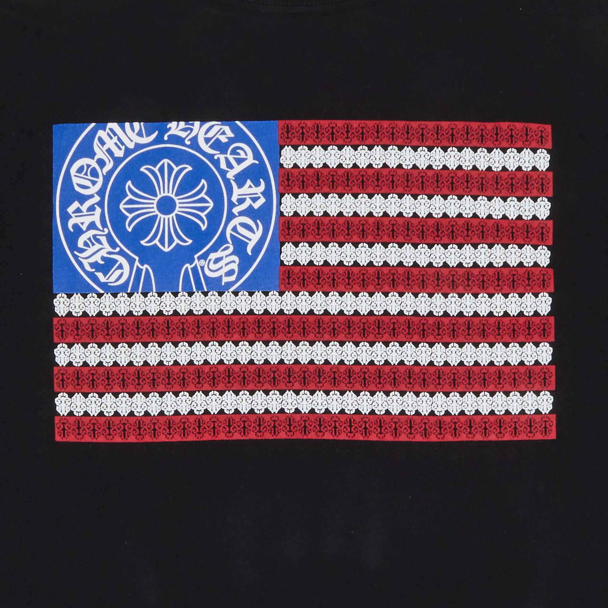 Buy Chrome Hearts American Flag T-Shirt 'Black' - 1383