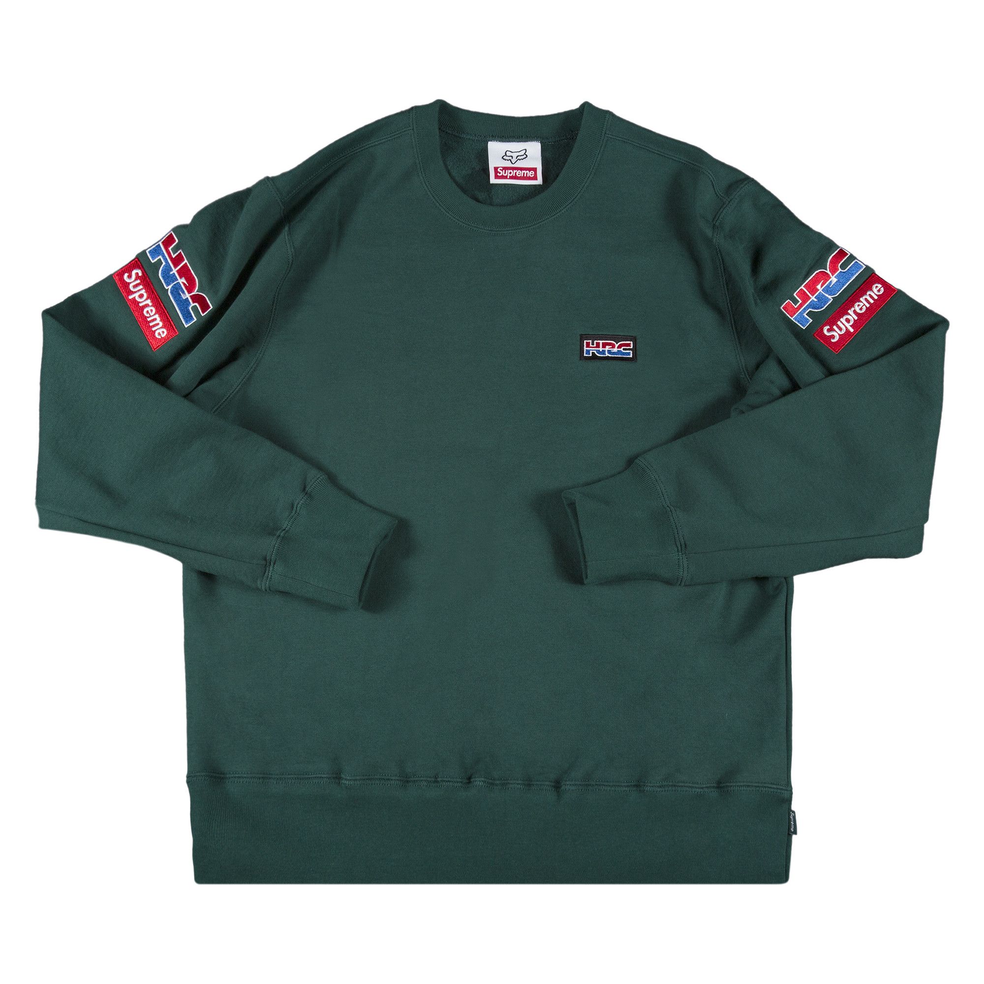 Buy Supreme x Honda Fox Racing Crewneck 'Green' - FW19SW6 GREEN | GOAT