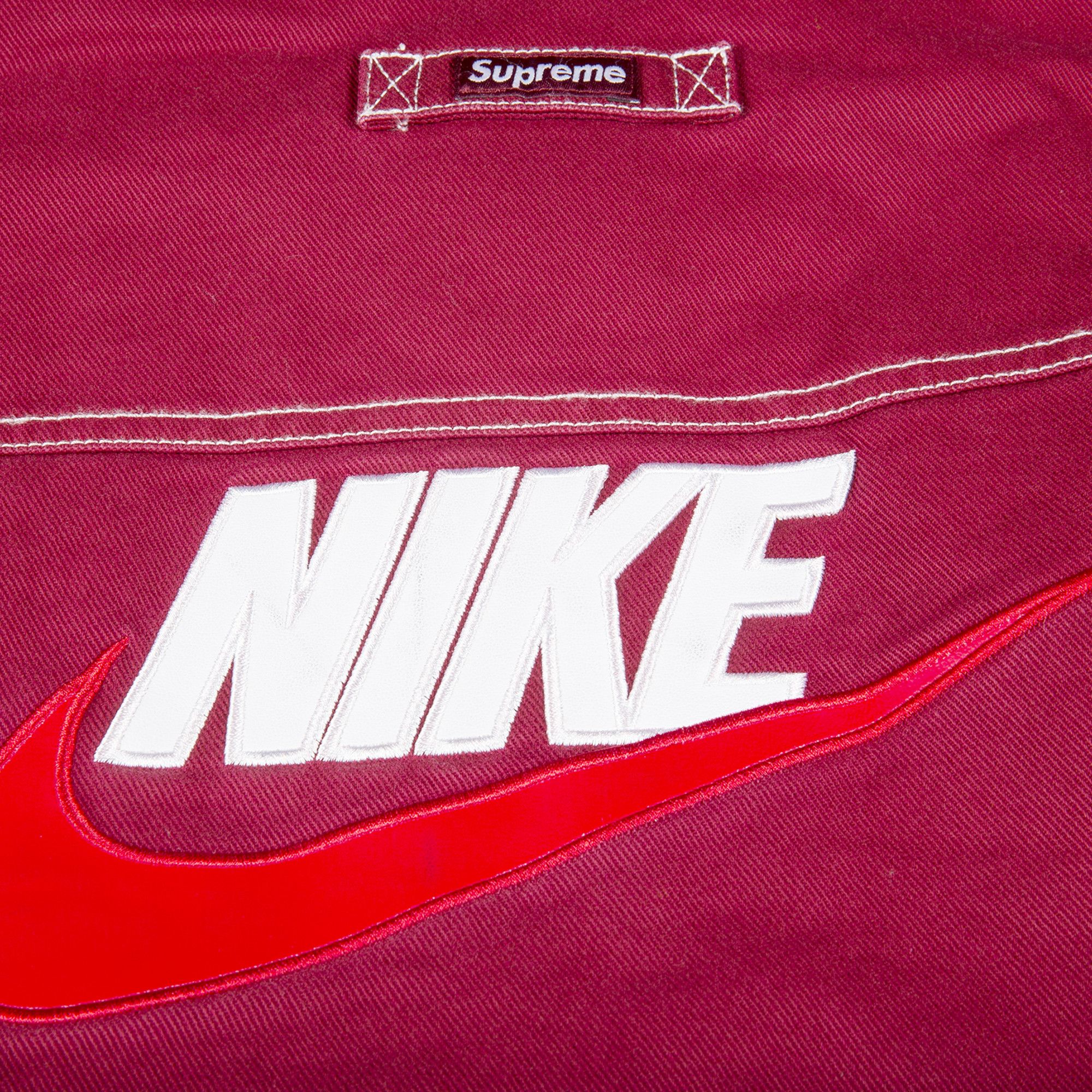 Buy Supreme x Nike Double Zip Quilted Work Jacket 'Burgundy