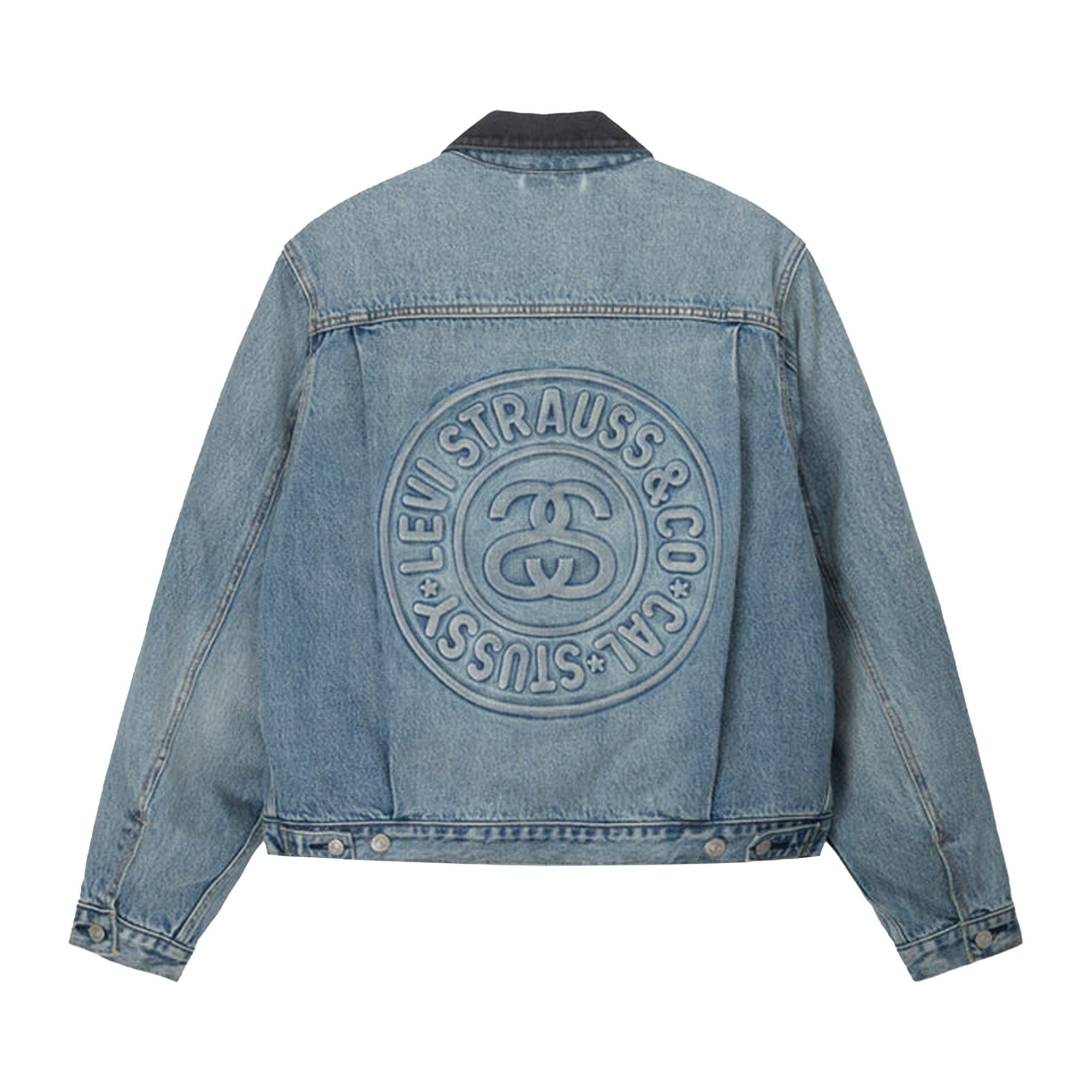 Buy Stussy x Levi's Embossed Trucker Jacket 'Indigo' - A52150000