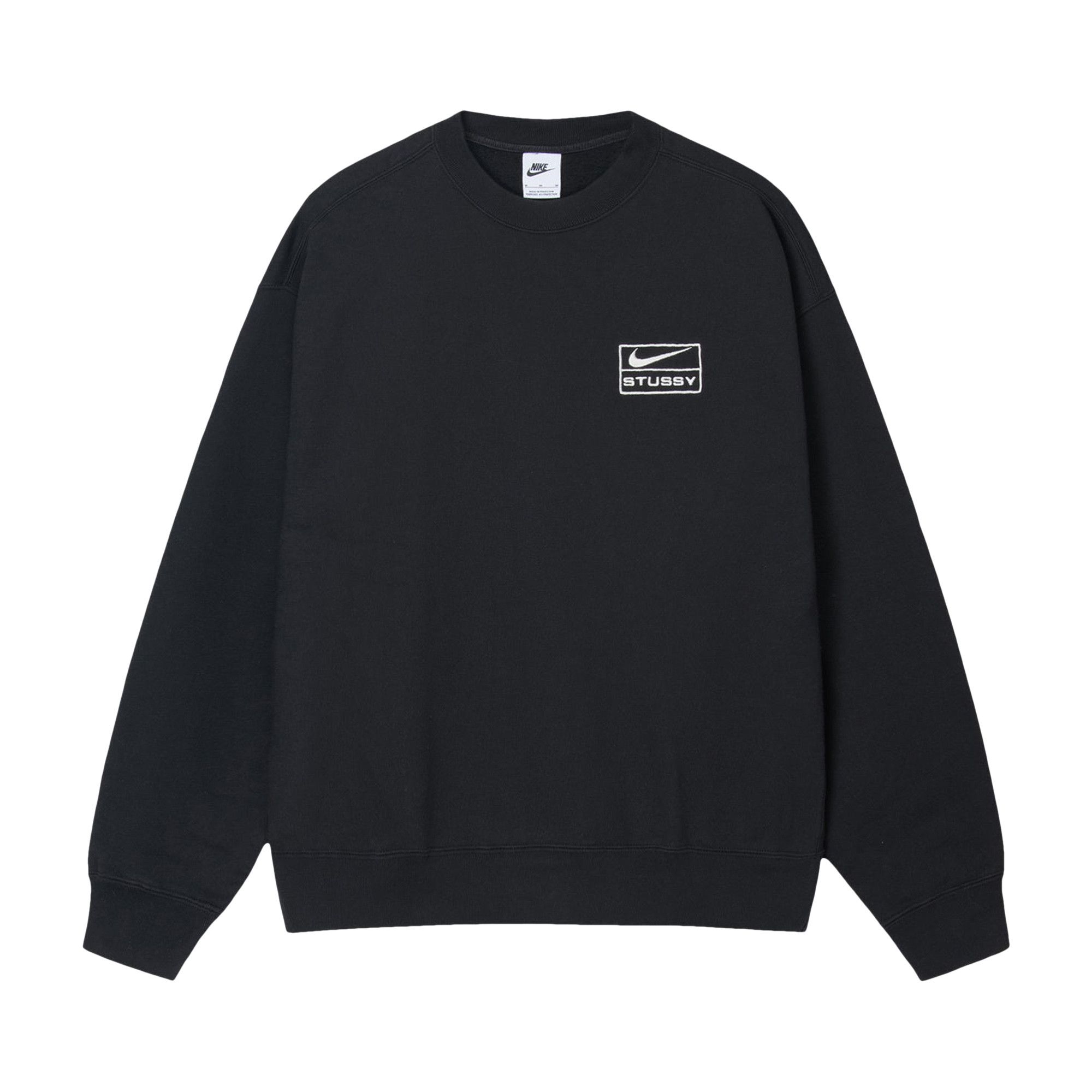 Buy Stussy x Nike Fleece Crew 'Black' - DO5310 010 | GOAT